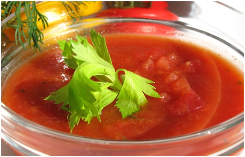 Холодный суп Гаспачо с томатами