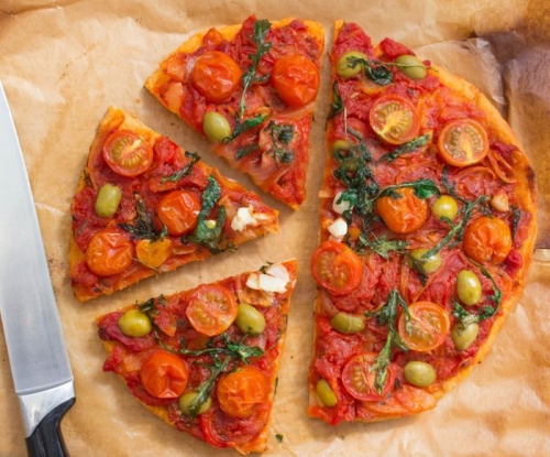 Пицца Маринара на томатном тесте